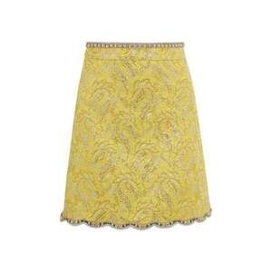 Balmain - Black Chevron Fringed Mini Skirt - FR 42